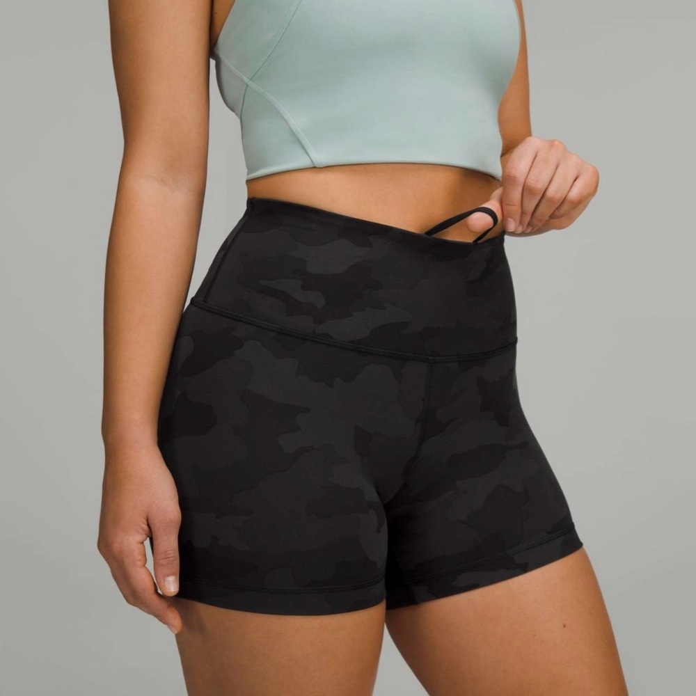 lululemon athletica Black Camo Athletic Shorts